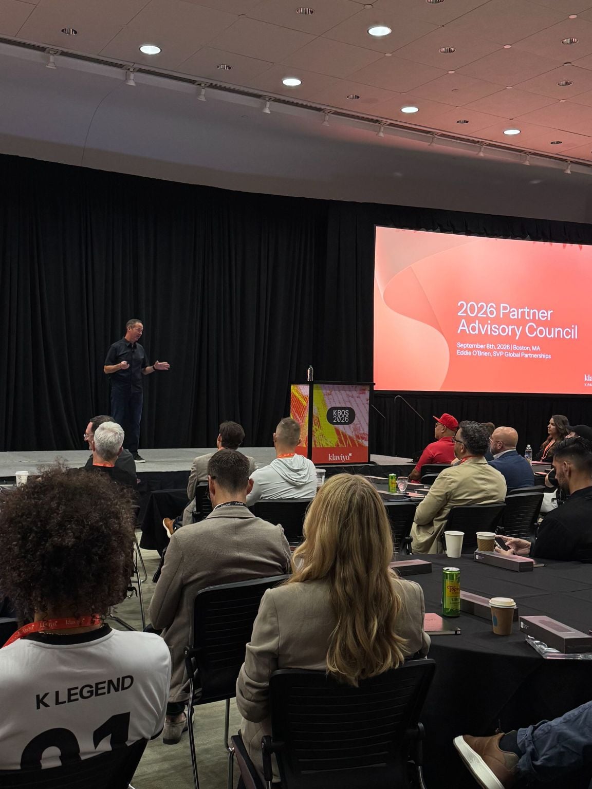 Audience at the Klaviyo 2026 Partner Advisory Council session in Boston.